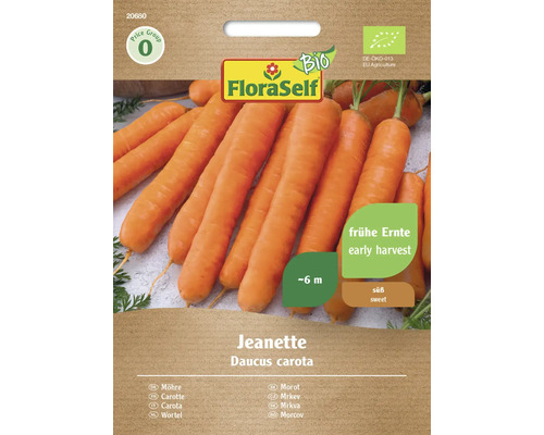 Carotte bio Jeanette FloraSelf Bio semences hybrides graines de légumes