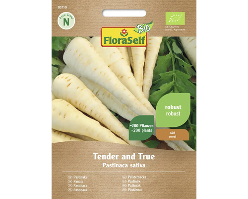 Bio Pastinaken Tender and True FloraSelf Bio Samenfestes Saatgut Gemüsesamen FloraSelf Pastinaken-Samenpackung mit circa 200 Samen