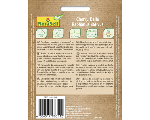 Paquet de graines de radis Cherry Belle