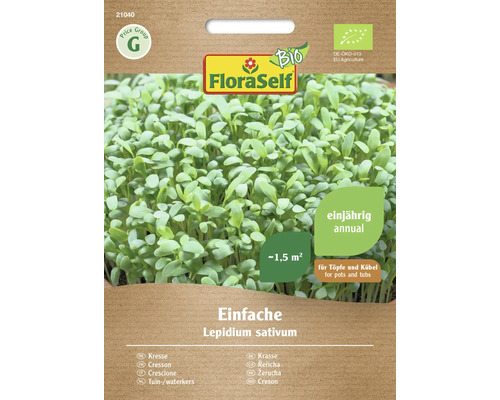 Cresson simple FloraSelf Bio Semences résistantes graines d'herbes