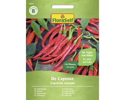 Piment Chili De Cayenne FloraSelf semences non-hybrides graines de légumes