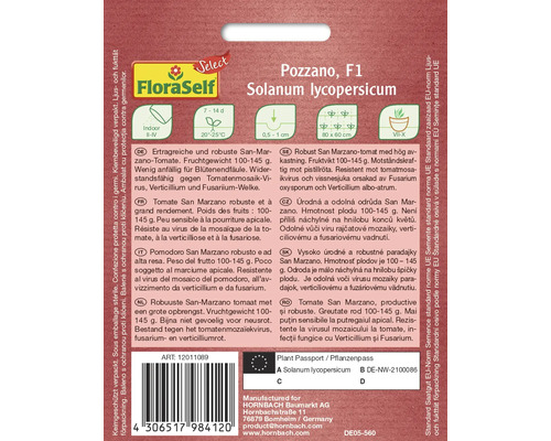 Paquet de graines de tomates San Marzano