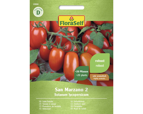Tomate pour salade San Marzano 2 FloraSelf semences non-hybrides graines de légumes