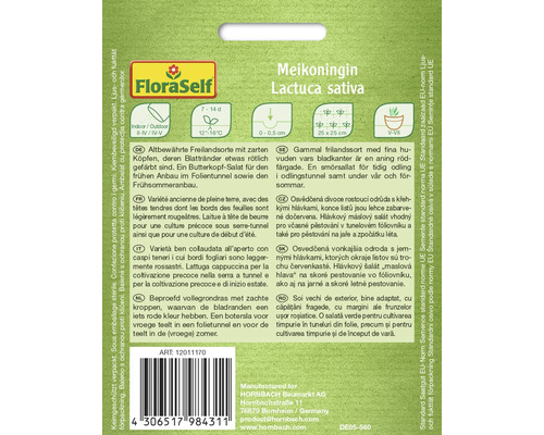 Sachet de graines de laitue pommée Meikoningin