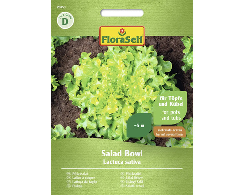 Laitue/Laitue à couper Salad Bowl FloraSelf graines fixées graines de salade Graines de salade à couper FloraSelf pour pots et bacs