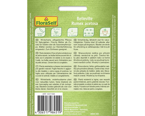 Logo FloraSelf, informations sur les graines d''oseille des jardins Belleville