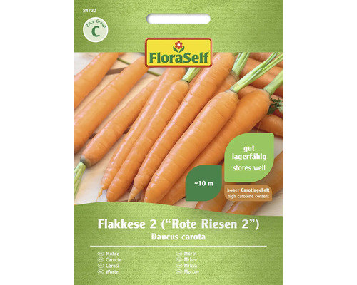 Carotte 2 Flakkese 2 («Rote Riesen 2») FloraSelf semences non-hybrides graines de légumes