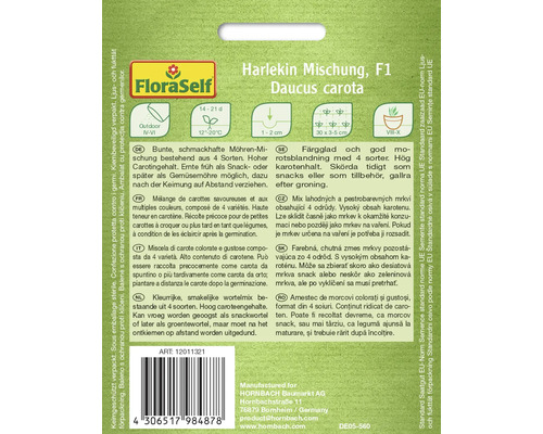 Samentüte Harlekin Mischung F1 Daucus carota