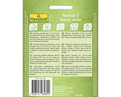 Semences de carotte Nantaise 2 Daucus carota de FloraSelf