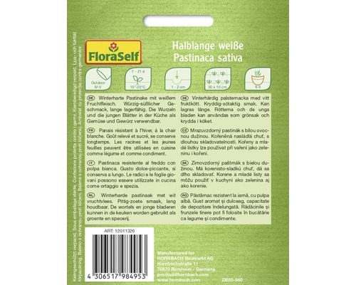 FloraSelf graines de panais blanc mi-long