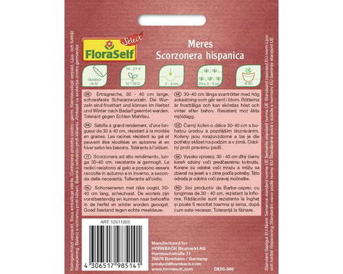 FloraSelf Meres Schwarzwurzel Informationen zur Aussaat