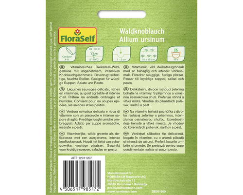 Emballage pour ail des ours de la marque FloraSelf