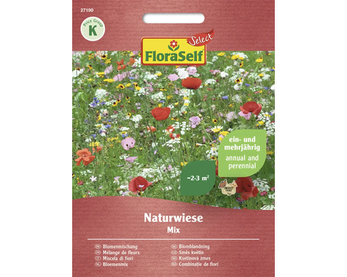 Mélange de fleurs prairie naturelle FloraSelf Select semences non hybrides graines de fleurs