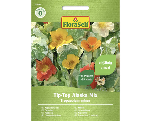 Capucine FloraSelf semences non-hybrides graines de fleurs mélange Tip-Top Alaska