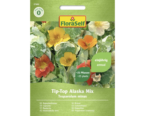 Capucine FloraSelf semences non-hybrides graines de fleurs mélange Tip-Top Alaska FloraSelf Sachet de graines Tip-Top Alaska Mix Capucine
