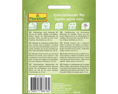 FloraSelf Tagetes patula nana Saattüte