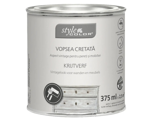 Farbeimer mit Kreidefarbe für Wände und Möbel