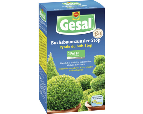 Gesal Pyrale du buis-Stop DiPel® DF 12x1.5g Gesal Stop pyrale du buis produit antiparasitaire emballage