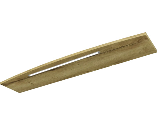Éclairage à LED en corniche Jungborn VENTITRE 120 cm halifax chêne Planche en bois avec éclairage LED intégré
