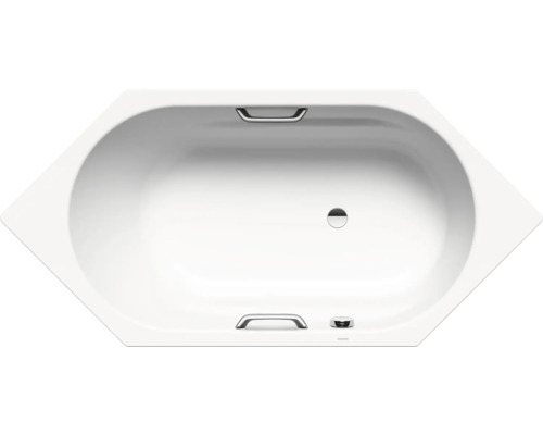 Baignoire KALDEWEI VAIO 6 STAR 959 90 x 190 cm blanc alpin mate 233900010711 Baignoire d''angle blanche avec poignées et bonde