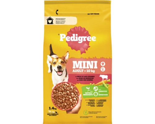Pedigree Mini Adult Hundetrockenfutter, geeignet für Hunde bis 10 Kilogramm