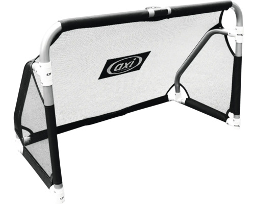 But de football en métal avec filet et logo AXI