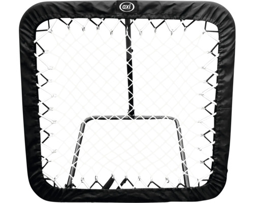 Axi Logo. Fussball-Rebounder mit Rahmen und Netz.