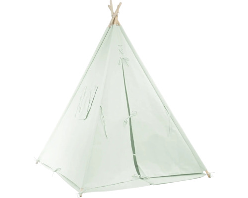 Tente tipi en tissu et bois