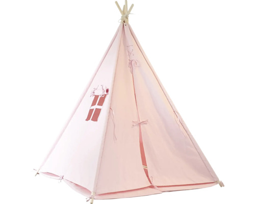 Tente de jeu rose pour enfants avec fenêtre