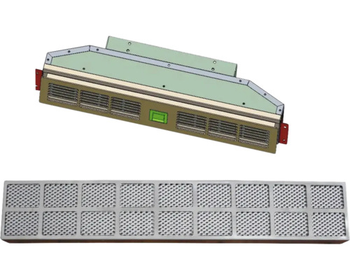 Set de filtre à charbon Wolkenstein KFHDA1 pour plaque de cuisson Down-Air 50835 Système de ventilation avec grille