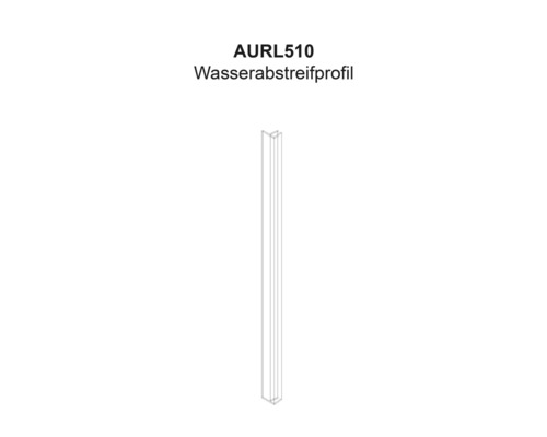 Aurlane Wasserabweisprofil 200cm/6mm Glas AURL510