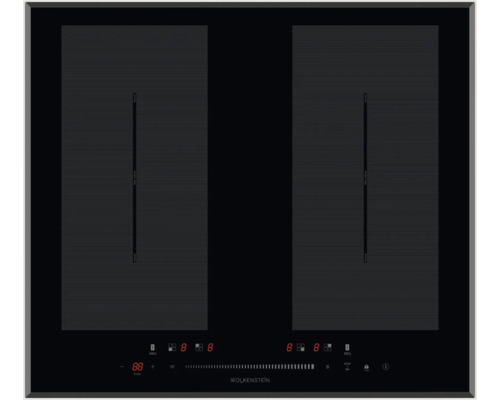 Wolkenstein WIF60-2FZF Induktionskochfeld mit Rahmen 60 cm 4 Kochzonen autark