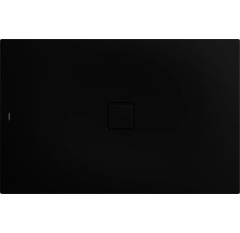 Receveur de douche noir avec drain carré