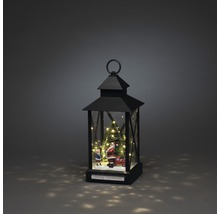 Lanterne décorative avec motif de Noël, sapin de Noël, Père Noël et éclairage