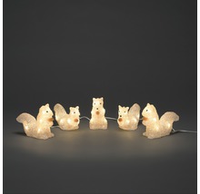 Guirlande lumineuse avec cinq figurines d''écureuils