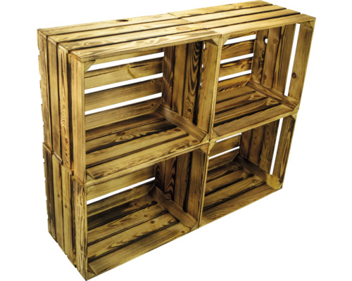 Holzregal mit vier Fächern