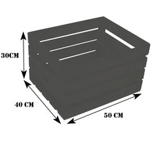 Holzkiste mit den Massen 30 cm x 40 cm x 50 cm zur Aufbewahrung