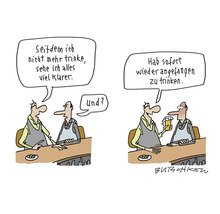 Postkarte Seitdem ich nicht mehr trinke… 14,8x10,5 cm