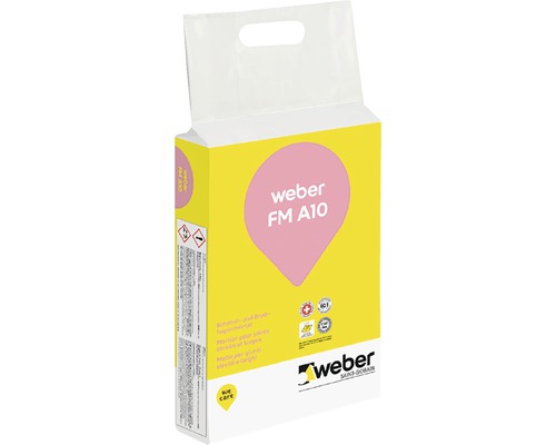 Mortier pour joints weber FM A10 gris argent 10 kg.