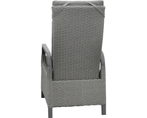 Fauteuil de jardin en rotin avec accoudoirs et dossier