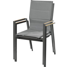 Gartenstuhl mit Armlehnen und Metallrahmen