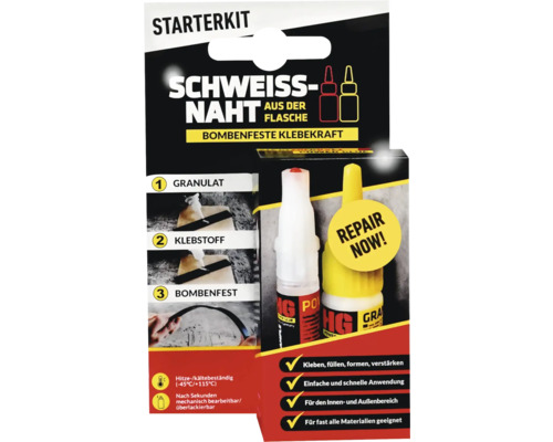 Schweißnaht aus der Flasche Starter Kit Schweissnaht aus der Flasche Starterkit zum Kleben, Füllen, Formen und Verstärken