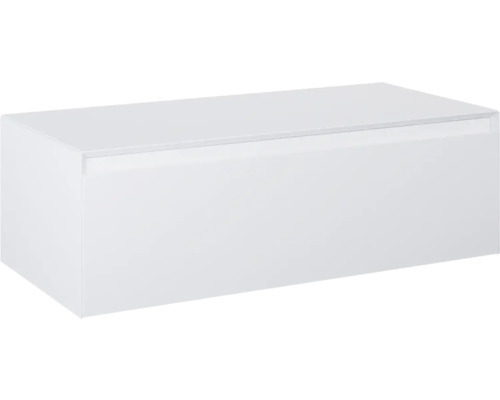 Meuble sous lavabo Jungborn DECEM lxhxp 100x31.9x45.8 cm blanc mat