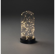 Cloche décorative en verre avec guirlande lumineuse LED