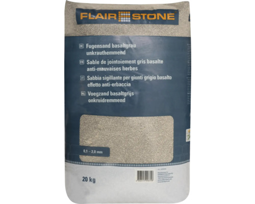 Sable de jointoiement Flairstone gris basalte 20 kg anti-mauvaises herbes