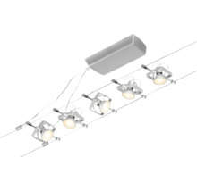 Luminaire sur câble avec cinq spots