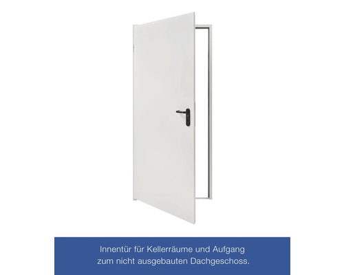 Geöffnete Innentür mit Türrahmen und Türgriff