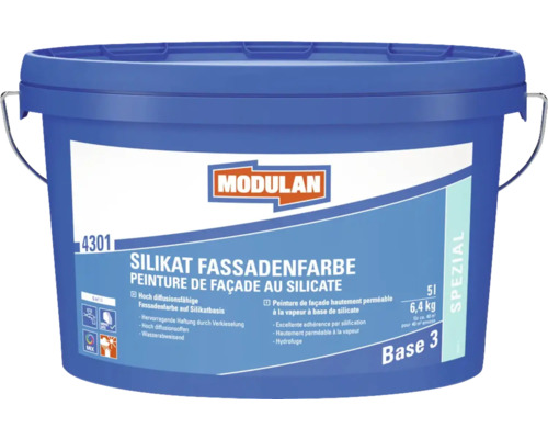 Seau de peinture de façade au silicate