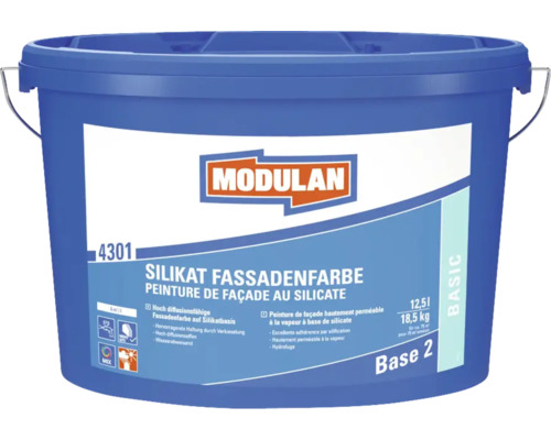 Peinture pour façade au silicate peinture minérale MODULAN 4301 à faire mélanger dans le coloris souhaité