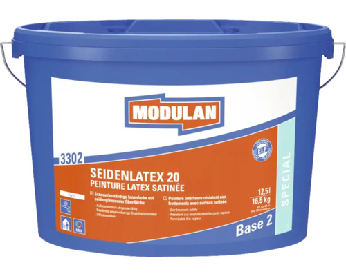 Peinture murale MODULAN 3302 latex satiné 20 à faire mélanger dans le coloris souhaité-0